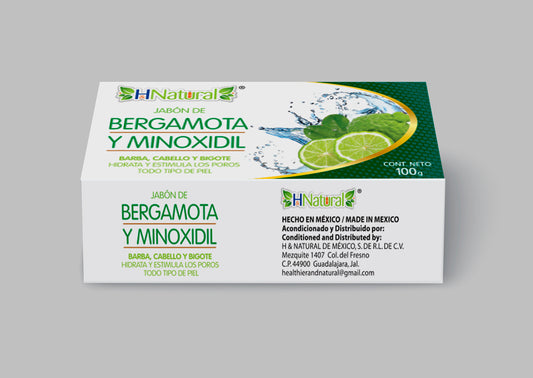 Jabón de Bergamota y Minoxidil 2% – 100 g