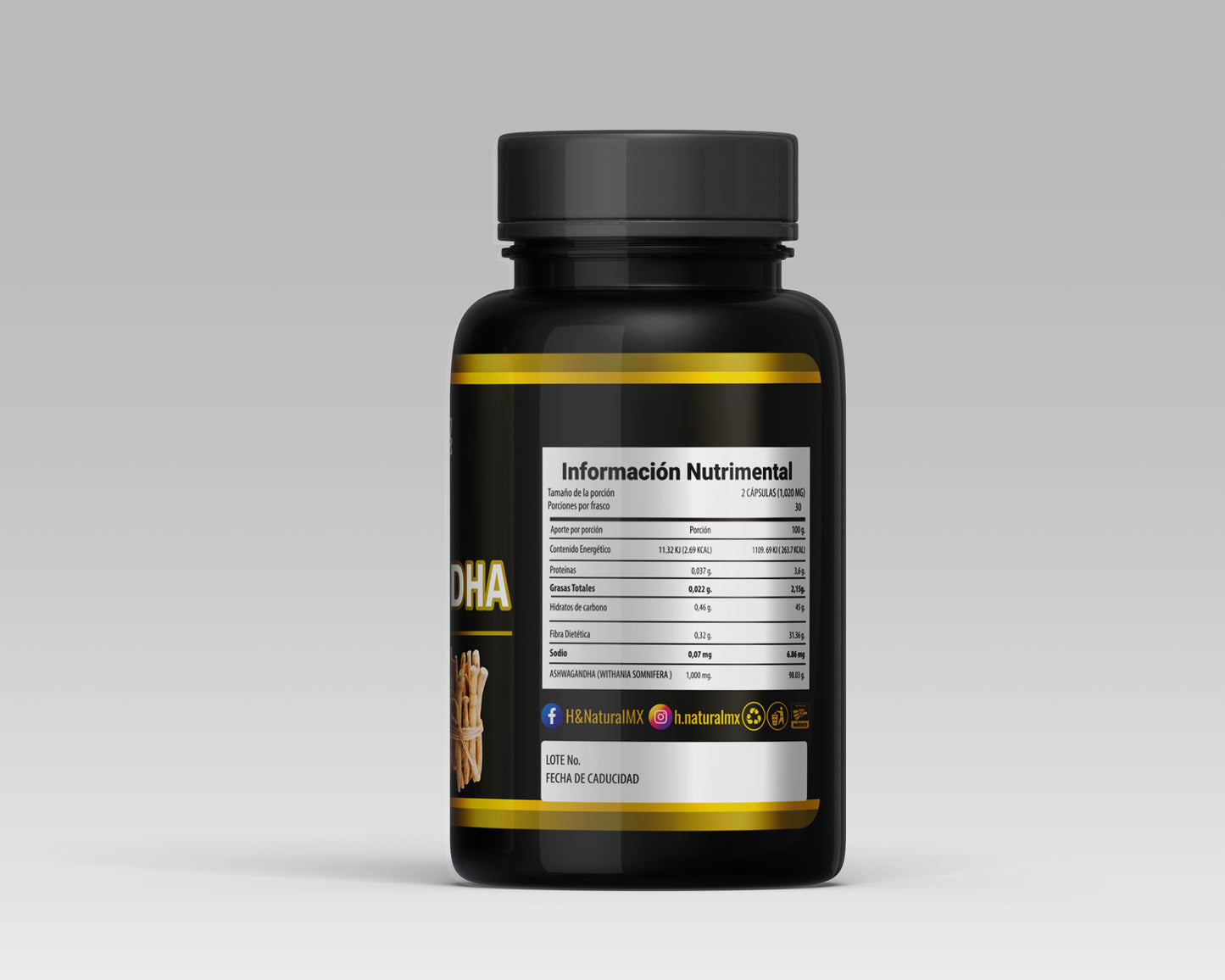 Ashwagandha 60 Cápsulas | Reduce Estrés y Mejora Energía Natural