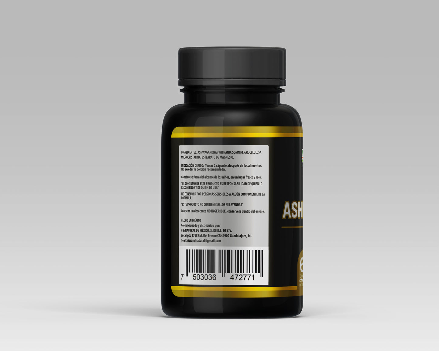 Ashwagandha 60 Cápsulas | Reduce Estrés y Mejora Energía Natural