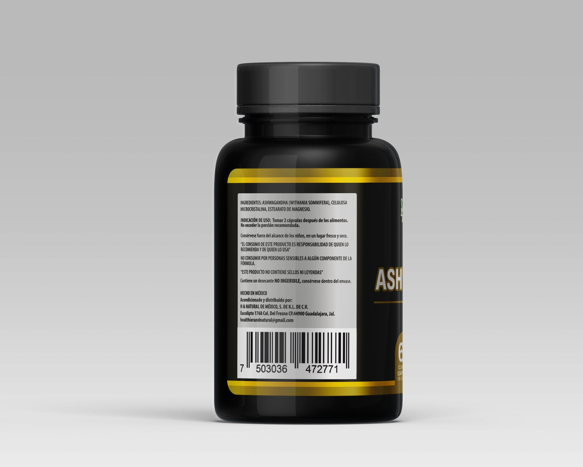 Ashwagandha 60 Cápsulas | Reduce Estrés y Mejora Energía Natural
