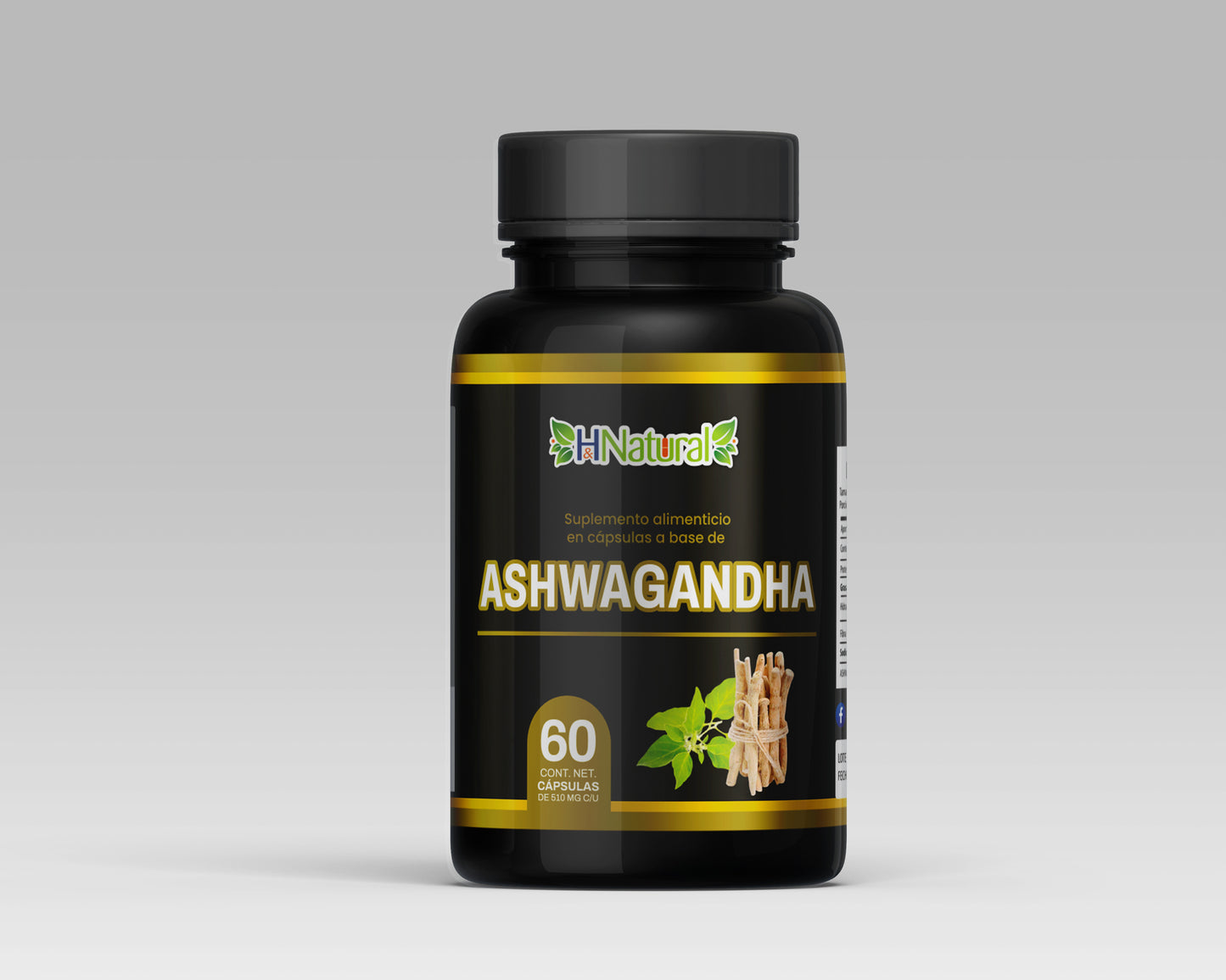 Ashwagandha 60 Cápsulas | Reduce Estrés y Mejora Energía Natural