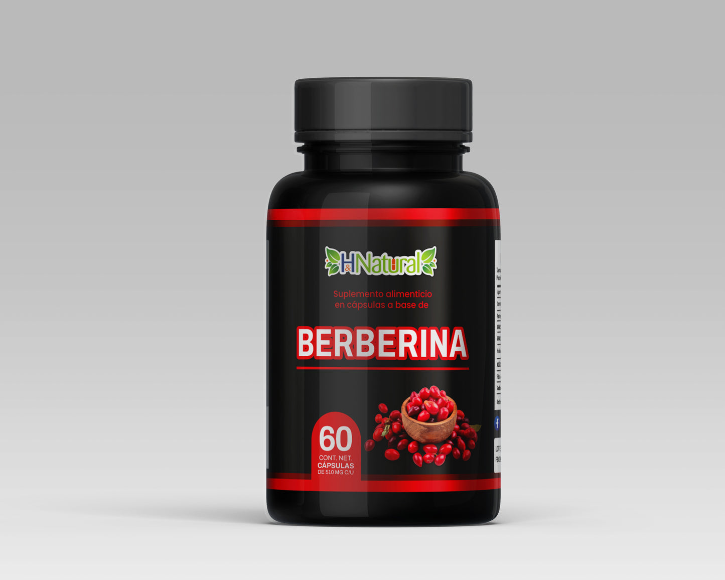 Berberina HNatural 60 Cápsulas – Control de Glucosa, Metabolismo y Colesterol