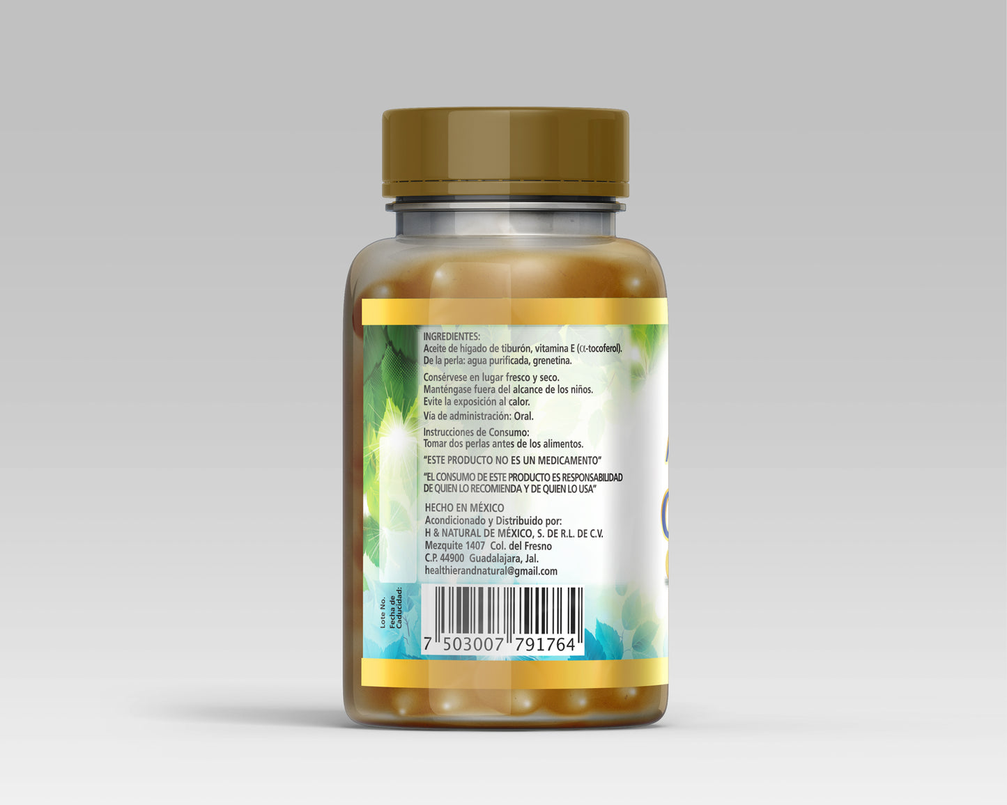 Aceite de Hígado de Tiburón 90 Cápsulas