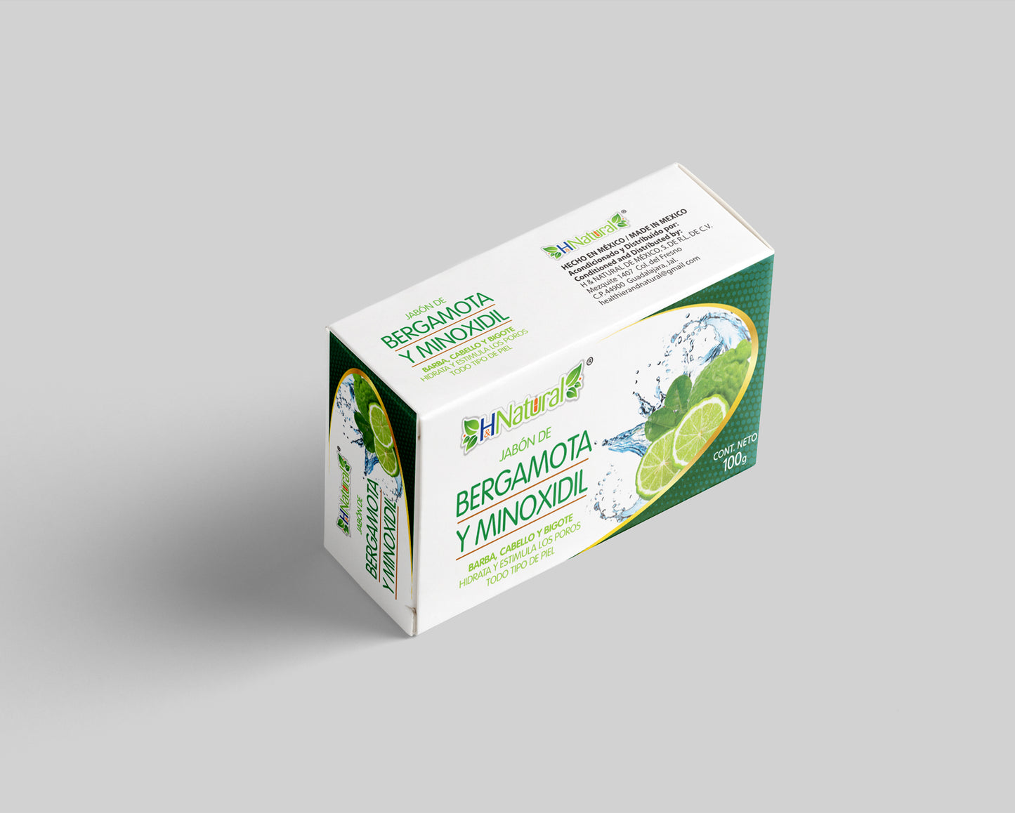 Jabón de Bergamota y Minoxidil 2% – 100 g
