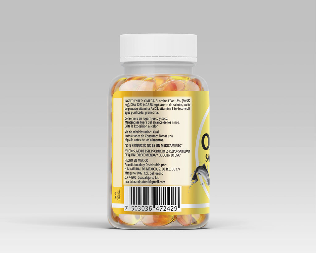 Omega 3 Salmón Alaska – 100 Softgels