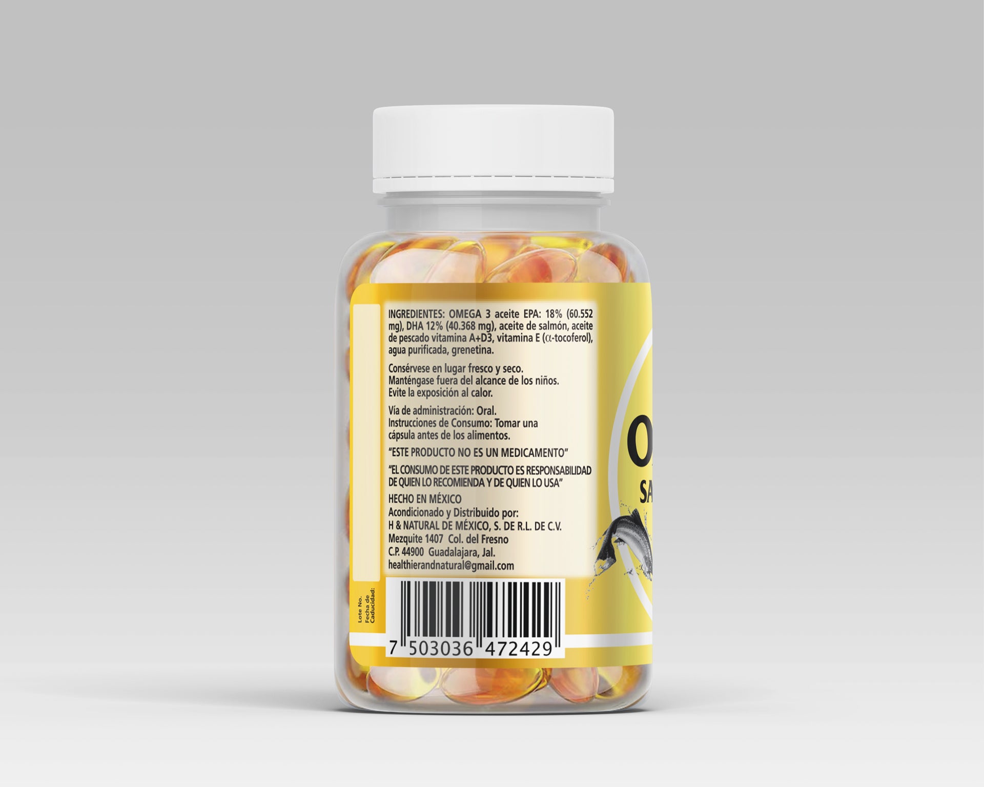 Omega 3 Salmón Alaska – 100 Softgels
