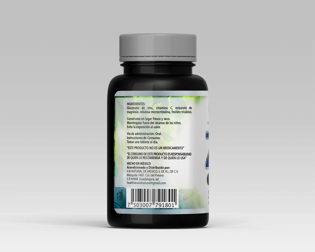 Zinc con Vitamina C – 100 Tabletas